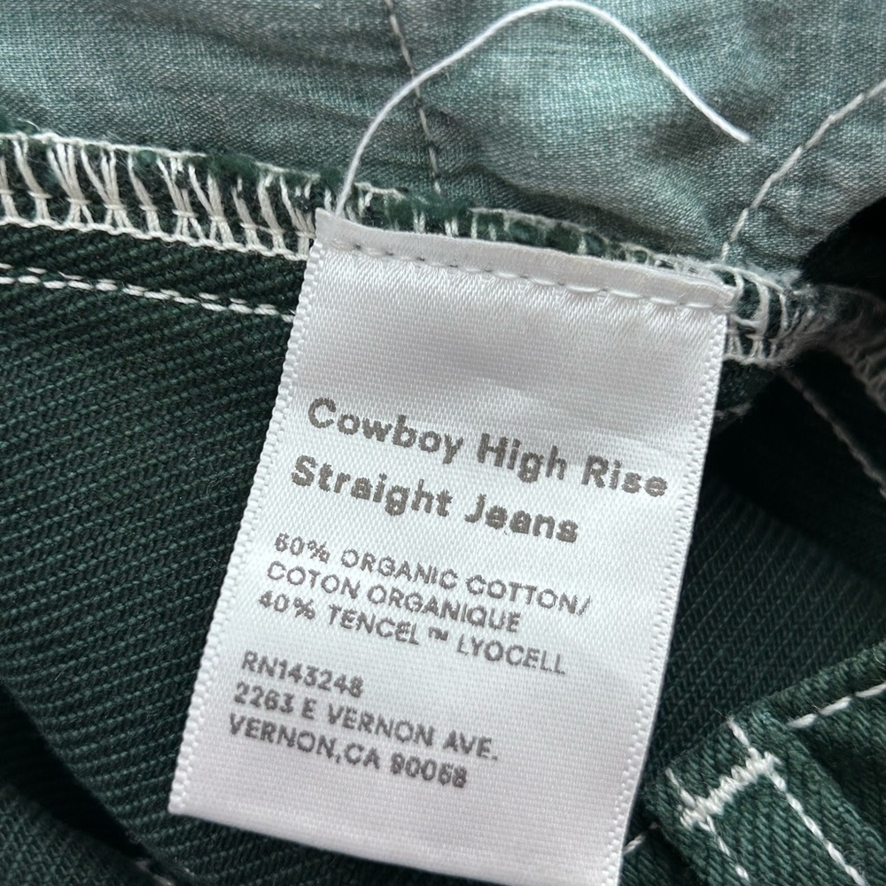 Reformation Cowboy High Rise Straight Jeans Organic Cotton
Emerald Green
Size 26 - Picture 6 of 12